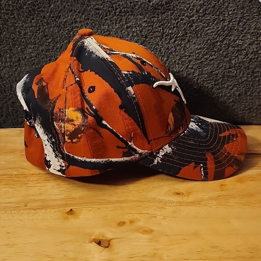 Zephyr Texas Longhorn Orange Camouflage Hat - New - Picture 6 of 8